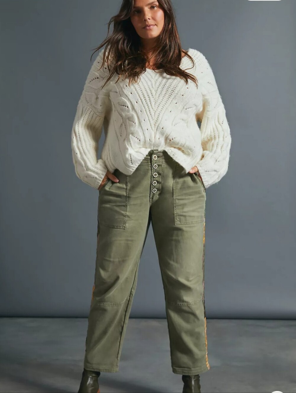 Pilcro The Wanderer Side-Striped Utility Pants 18W - Picture 3 of 16